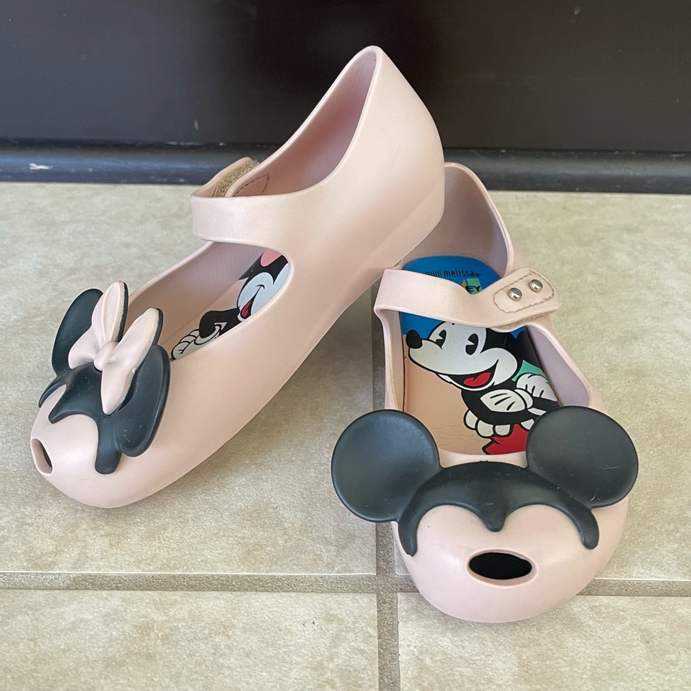 Mini Melissa Mickey & Minnie Pink kids size 9